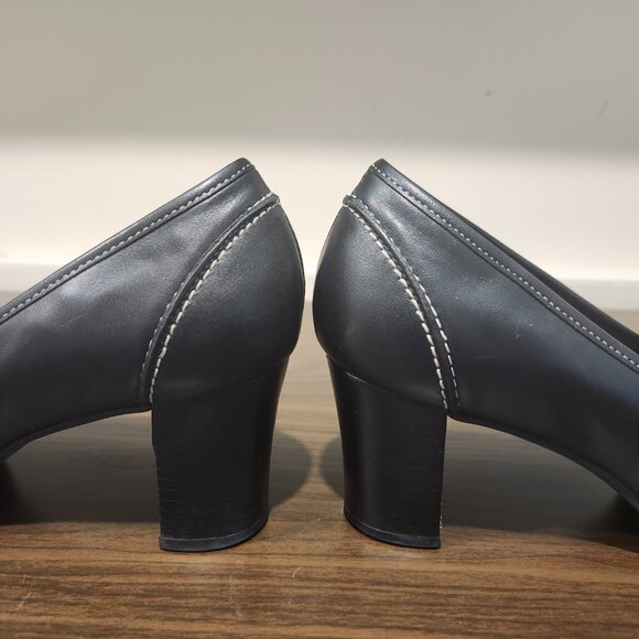 Black Loafer-Style Heels - Picture 7 of 7